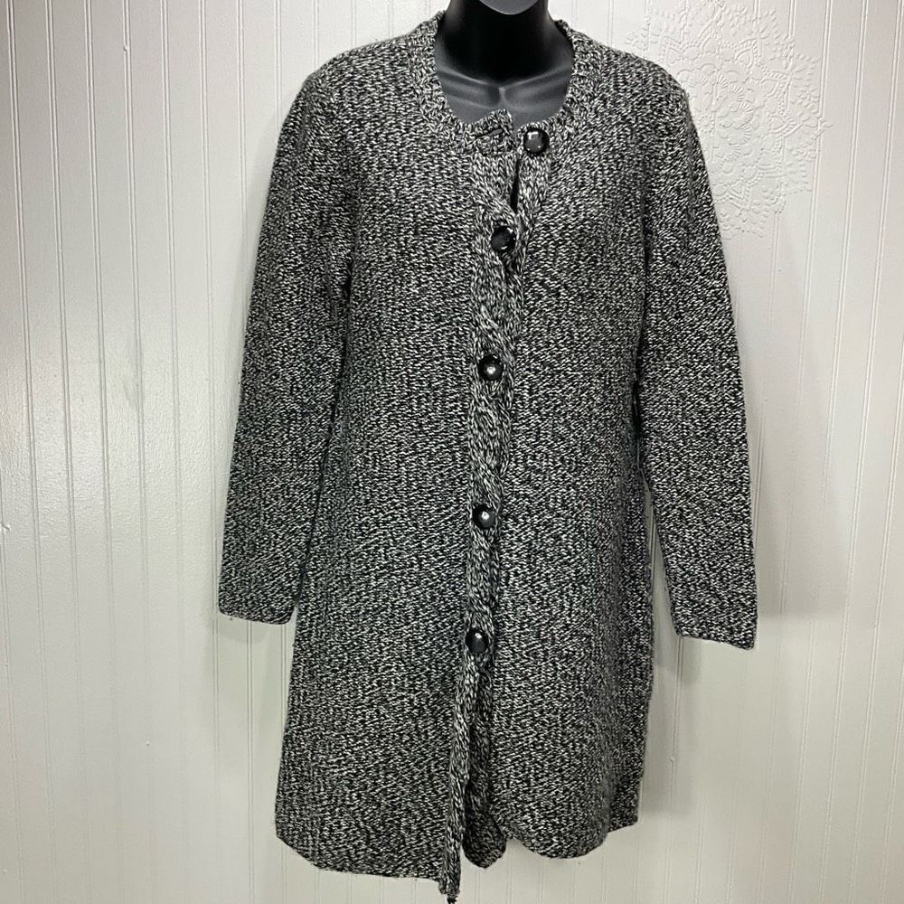 TALBOTS Lambswool, cashmere, angora blend long cardigan